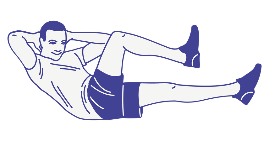 Boy doing workout  Illustration