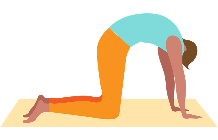 Boy doing yoga Illustration