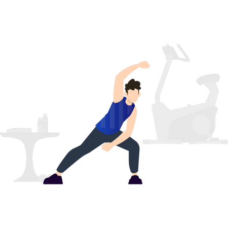 Boy exercising  Illustration