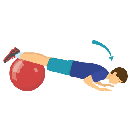 Boy exercising  Illustration