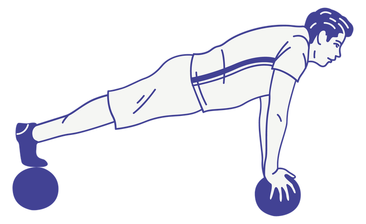 Boy exercising  Illustration