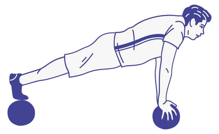 Boy exercising  Illustration