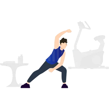 Boy exercising  Illustration