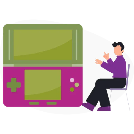 ゲームプログラマーを説明する少年 イラスト