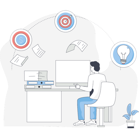 Boy  facing workplace tension  Illustration
