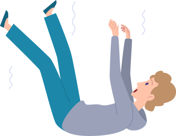 Boy falling down  Illustration