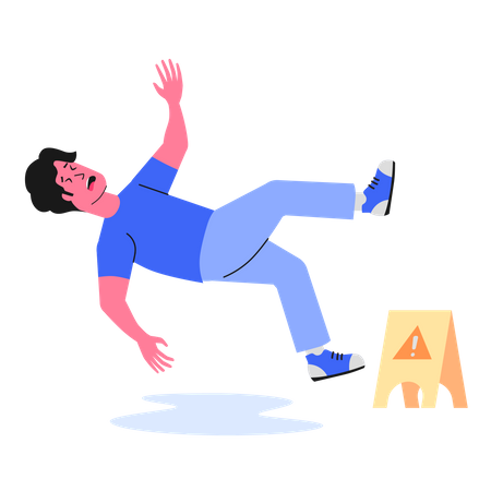 Boy falling down  Illustration