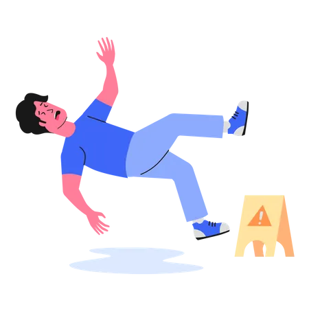 Boy falling down  Illustration