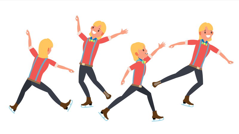 Boy Figure Skater  Illustration