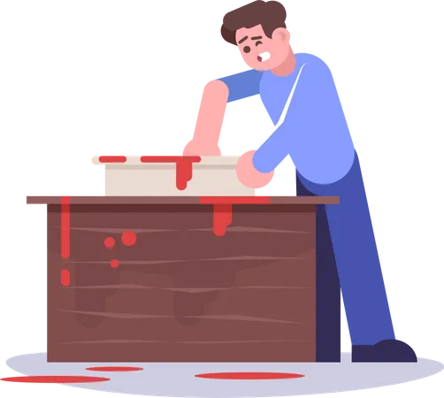 Man Preparing Tomato Sauce Illustration Standing Figure Full Body Person On White Escape Room Task Cooking Class Isolated Modern Cartoon Style Illustration For Graphic Design And Animation Illustration