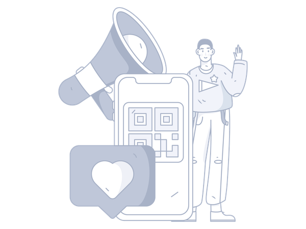 Boy getting payment announcement  Illustration