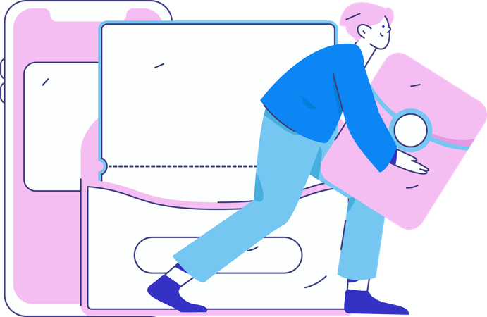 Boy getting Referral Incentive  Illustration