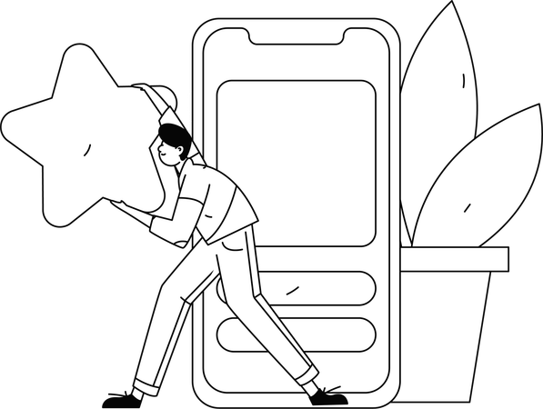 Boy giving Feedback  Illustration