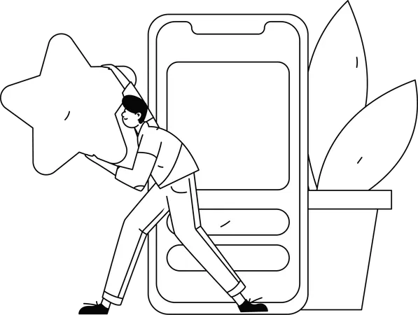 Boy giving Feedback  Illustration