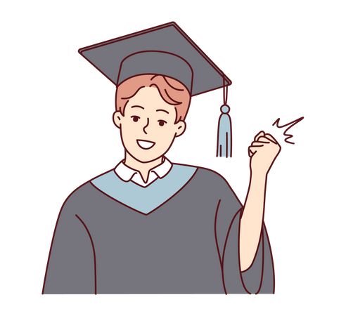 Boy got graduation  Illustration