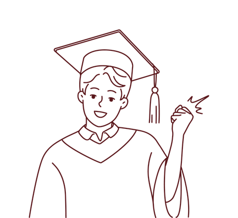 Boy got graduation  Illustration