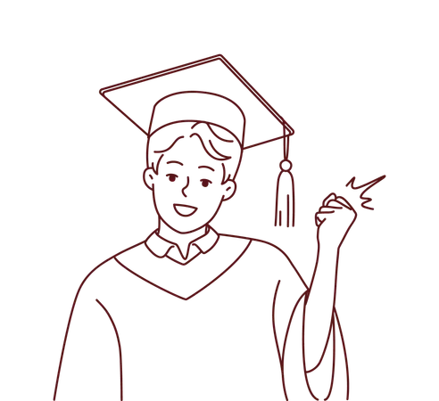 Boy got graduation  Illustration