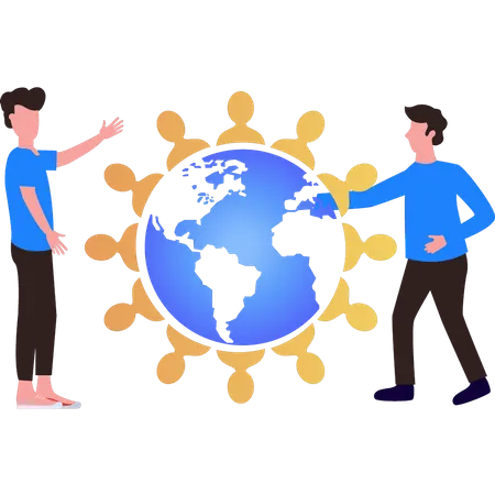 The Boys Have Global Connections Illustration