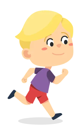 Boy have participated in running competition  Illustration