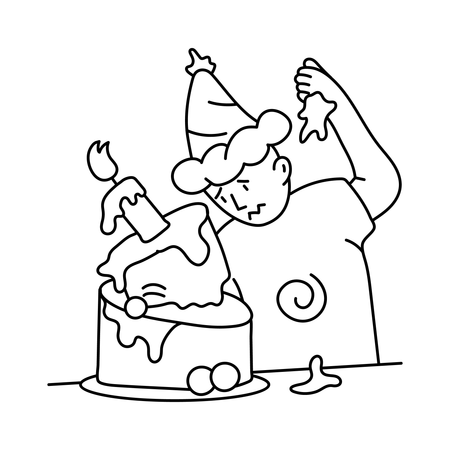 Boy having anger issue  Illustration