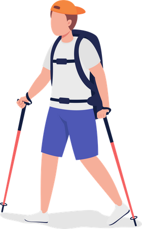 Boy Hiking  일러스트레이션