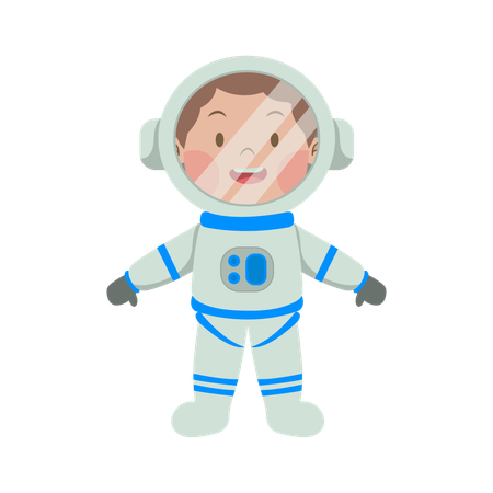 Boy in Astronaut Costume  Illustration