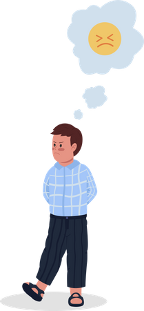 Boy in bad mood  Illustration