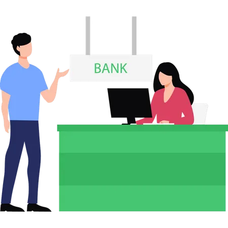 The Boy Is In The Bank Illustration