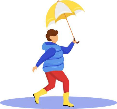 Boy in coat  Illustration