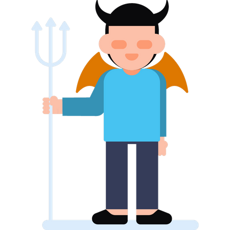Boy in Dracula costume  Illustration