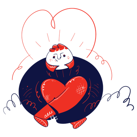Boy in love  Illustration