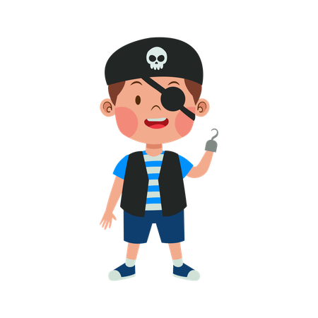 Boy in Pirate costume  Illustration