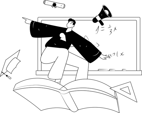 読書タイムの少年  イラスト