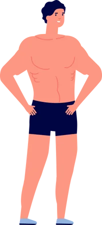Boy in shorts Illustration