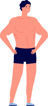 Boy in shorts  Illustration