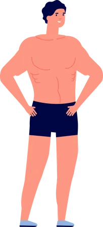 Boy in shorts  Illustration