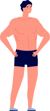 Boy in shorts  Illustration