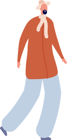 Boy in winter clothes  Illustration