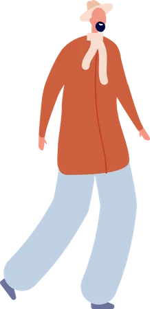 Boy in winter clothes  Illustration