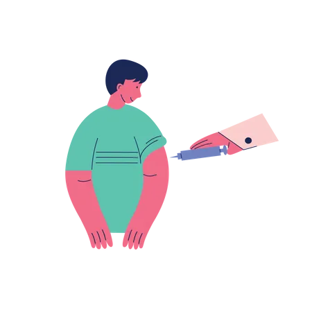 Boy Injected  Illustration