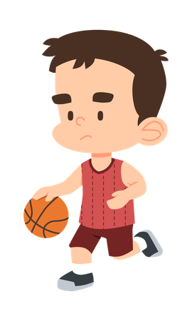 Boy is basketball player  Illustration