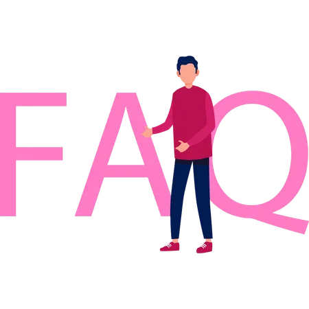 The Boy Is Giving The FAQ Hint Illustration