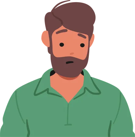 Despondent Man Shoulders Slouched Gaze Downward Reflects His Profound Sadness Eyes Heavy With Sorrow Male Character Carries The Weight Of Emotion In Solitude Cartoon People Vector Illustration Illustration