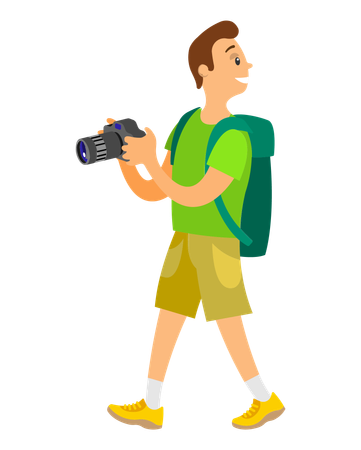 Boy is photographer  Illustration