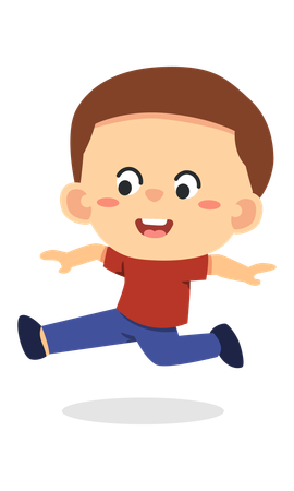 Boy is runner  Illustration