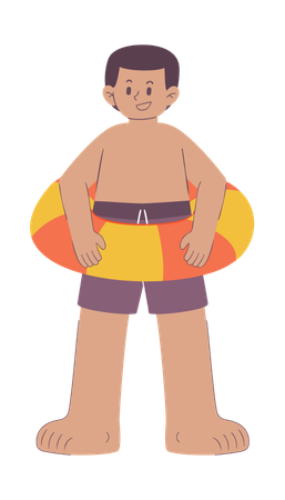 Boy is swimmer  Illustration