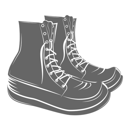 Boy is wearing long boots  Illustration