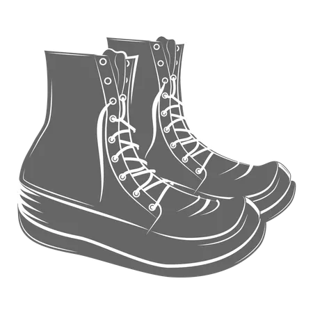 Boy is wearing long boots  Illustration