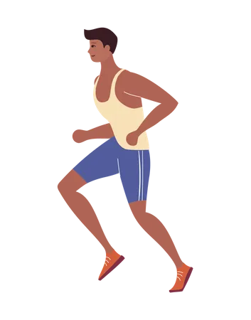 Boy Jogging  Illustration