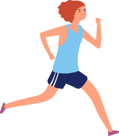 Boy Jogging  Illustration